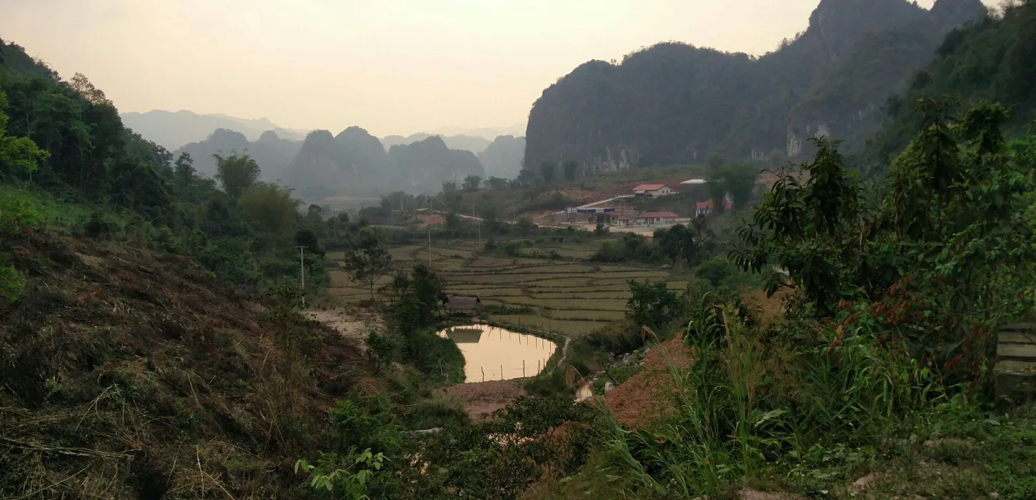 View of little town in Houaphanh