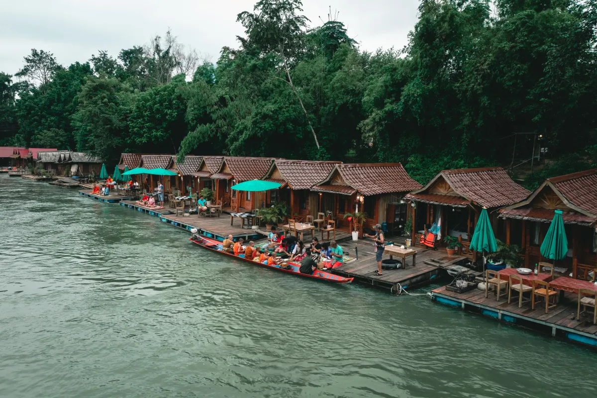 Alms Giving Ceremony in Meuang Feuang (Tak Bat)