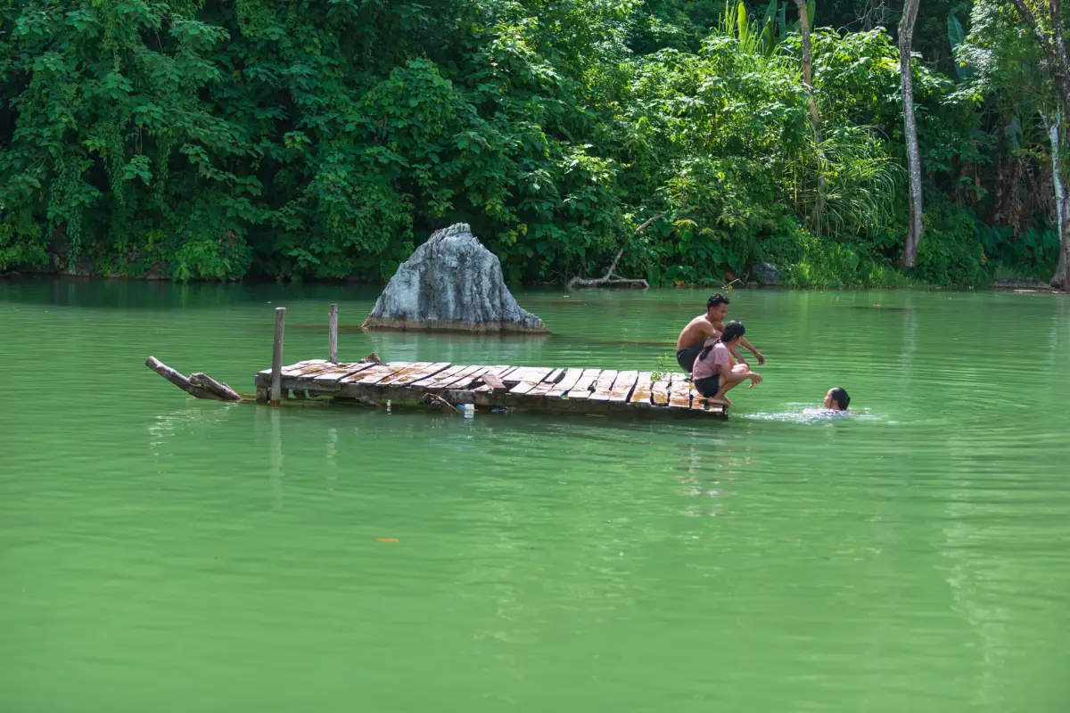 Lagoon at Tham Nam Water Cave