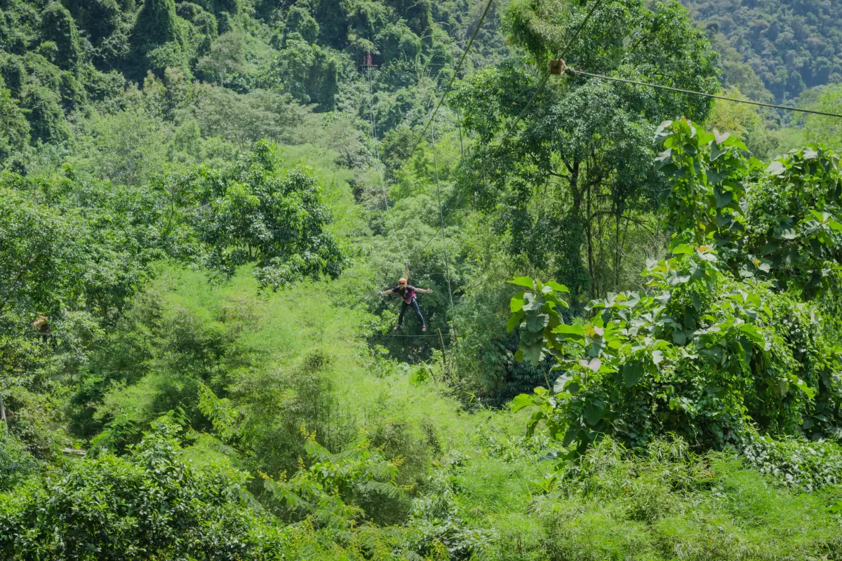 Ziplining in Vang Vieng