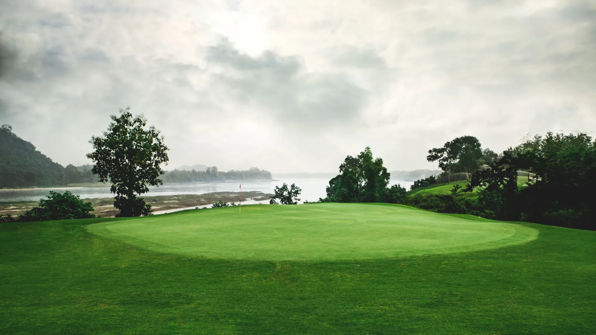 View from the 17th holes at Luang Prabang Golf Club