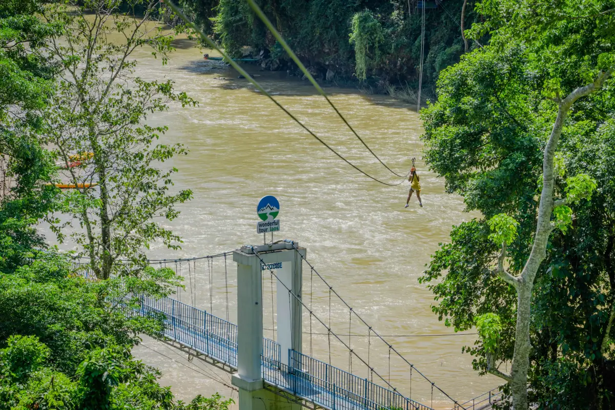 Ziplining in Vang Vieng