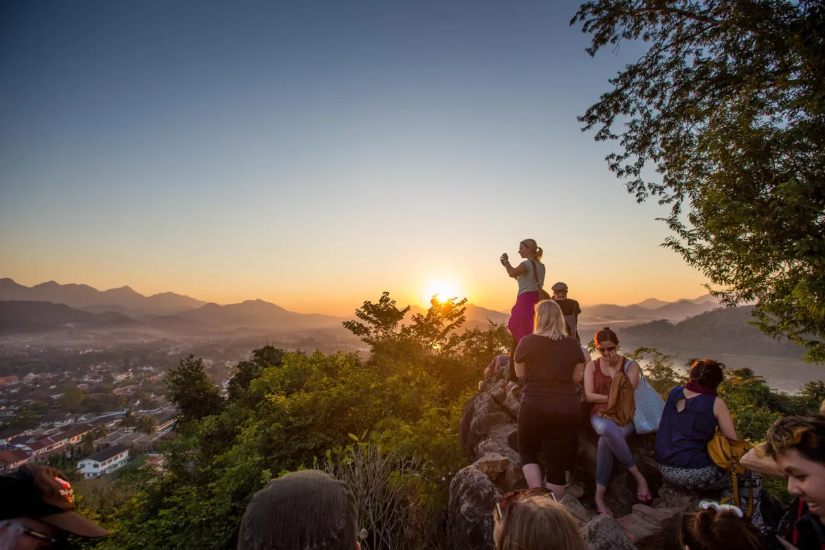 Sunset view from the Phousy Mountain