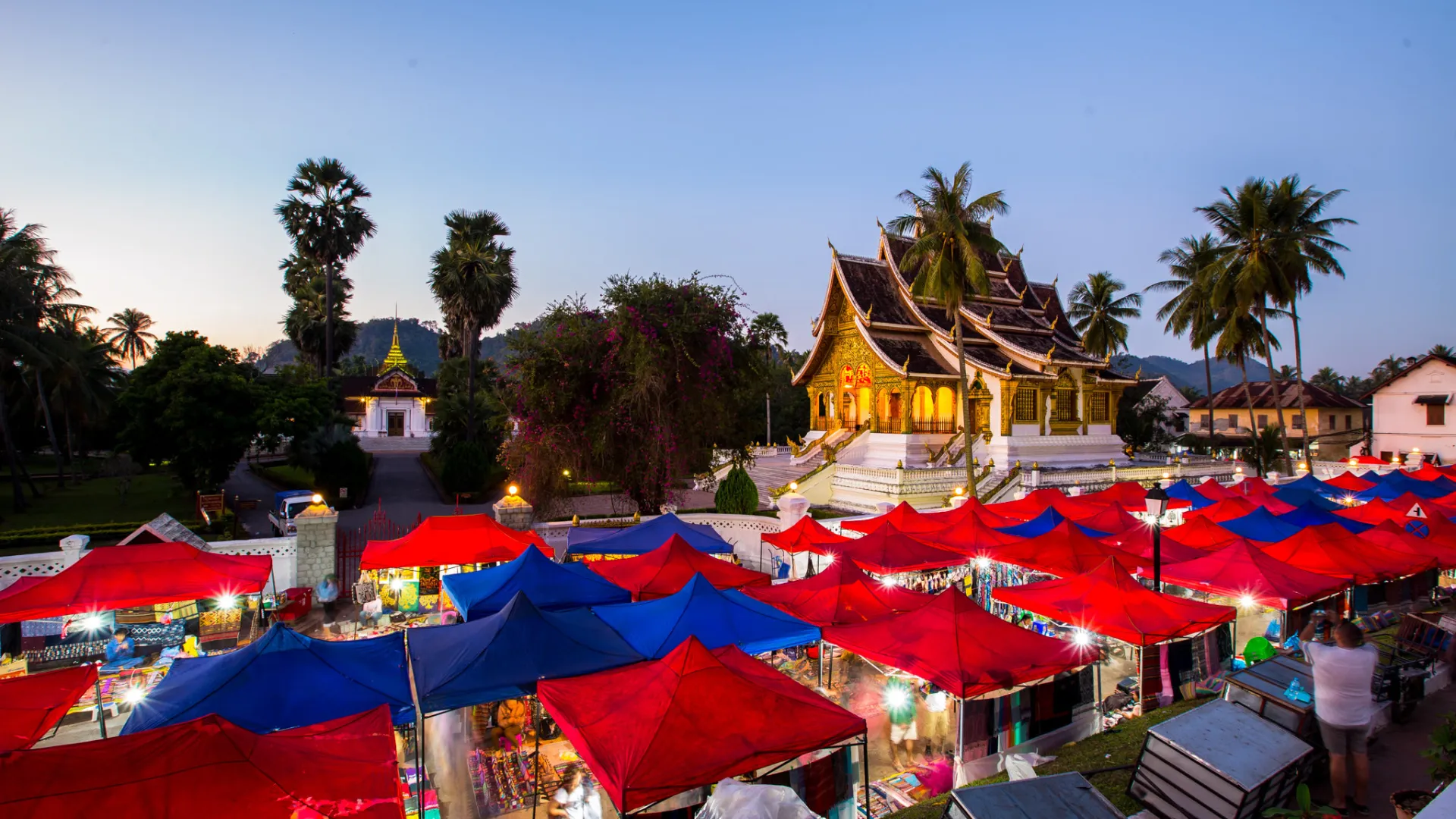 Alms giving in Luangprabang