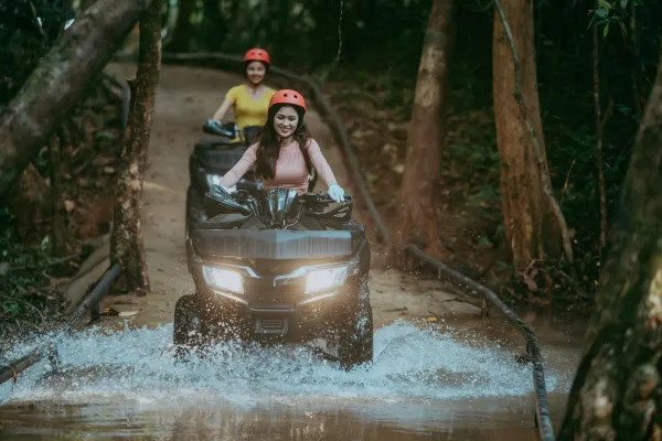Drive ATV bike at the Water Park area (Three-round) at Nam Pien Yorlapa