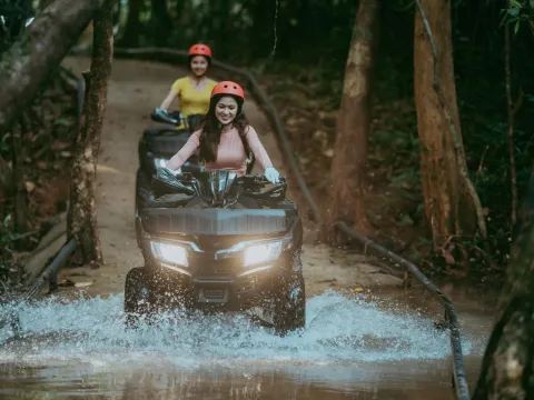 Drive ATV bike at the Water Park area (Three-round) at Nam Pien Yorlapa