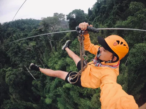 Package A | Water Park > Conopy Walk > Roller > Zip Line > Tree Top at Nam Pien Yorlapa