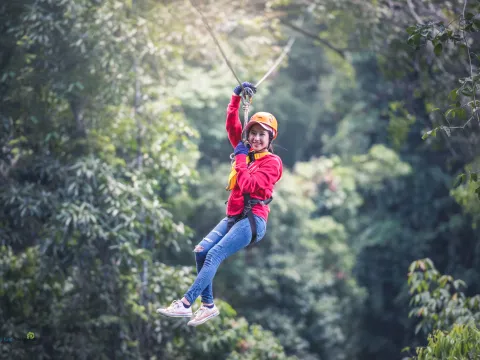 ລົດຮັບສົ່ງພາຍໃນຣີສອດ, ຍ່າງປ່າ, ຕົ້ນໄມ້ໃຫ່ຍ, ຂົວອູ່, ນ້ຳຕົກຕາດ, ຂີ່ສະລິງ 18 ເສັ້ນ