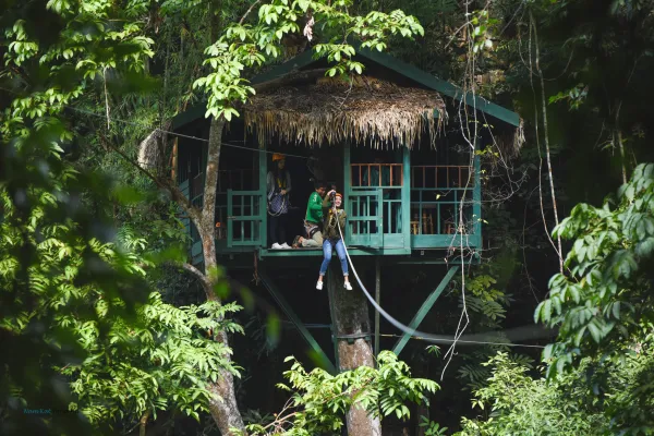 ทัวร์รถรีสอร์ท, เดินป่า ,ปีนหน้าผา, โหนสลิง, บ้านต้นไม้